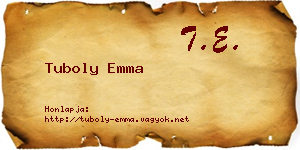 Tuboly Emma névjegykártya